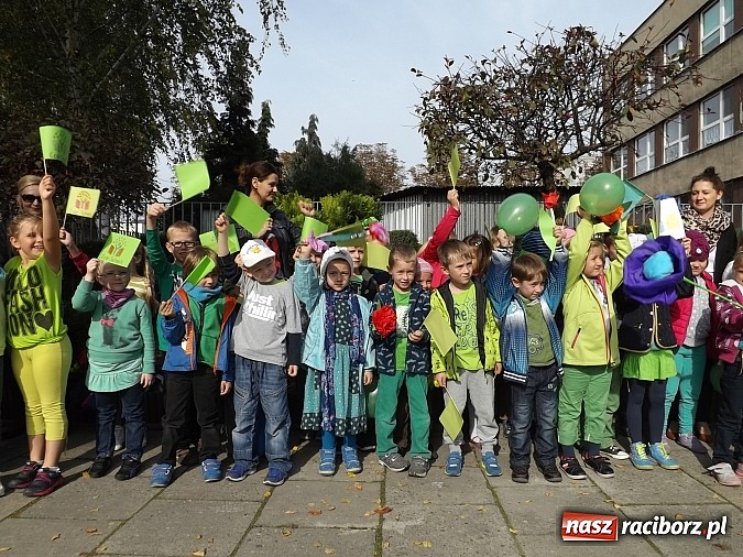 Zdjęcie w galerii na portalu naszraciborz.pl: Zielona flaga powiewa już nad SP 1 w Raciborzu wiadomości z regionu