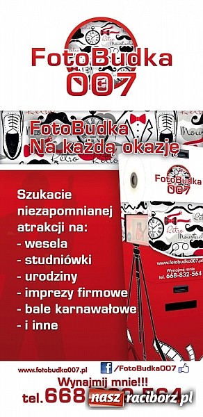 Zdjęcie w galerii na portalu naszraciborz.pl: Maski, wąsy, peruki i mn&oacute;stwo śmiechu. Skuś się na zabawę z FotoBudką 007! wiadomości z regionu