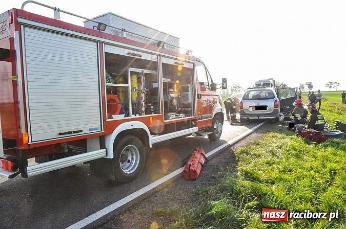 Zdjęcie w galerii na portalu naszraciborz.pl: Koszmarny wypadek na DW 916 za Ocicami. Czołowe zderzenie hondy i citroena wiadomości z regionu