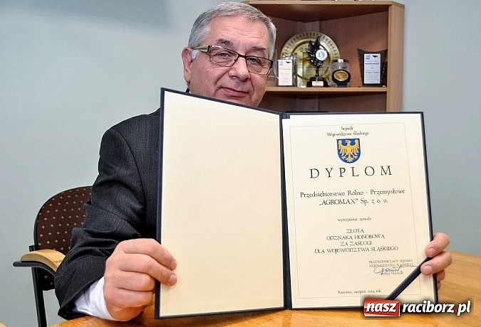 Zdjęcie w galerii na portalu naszraciborz.pl: Agromax ze Złotą Odznaką za Zasługi dla Województwa Śląskiego wiadomości z regionu