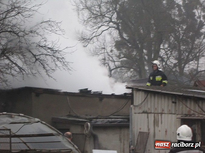 Zdjęcie w galerii na portalu naszraciborz.pl: Pożar budynku gospodarczego na Przeryciu wiadomości z regionu