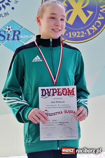 Zdjęcie w galerii na portalu naszraciborz.pl: Pływanie. Srebro Wiktorii Zub wiadomości z regionu