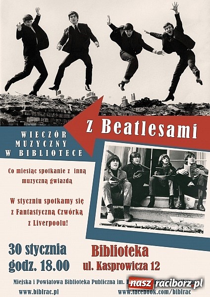 Zdjęcie w galerii na portalu naszraciborz.pl: Wieczór muzyczny w Bibliotece z Beatlesami wiadomości z regionu