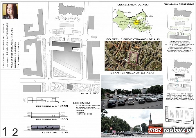 Zdjęcie w galerii na portalu naszraciborz.pl: Młoda szkoła dyskusji o mieście - wizja placu Długosza Martyny Dziurskiej z PWSZ Racibórz wiadomości z regionu