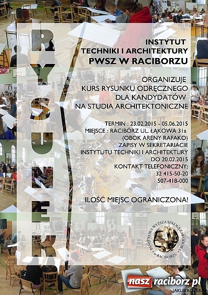 Zdjęcie w galerii na portalu naszraciborz.pl: Kurs rysunku odręcznego szansą dla przyszłych studentów architektury wiadomości z regionu