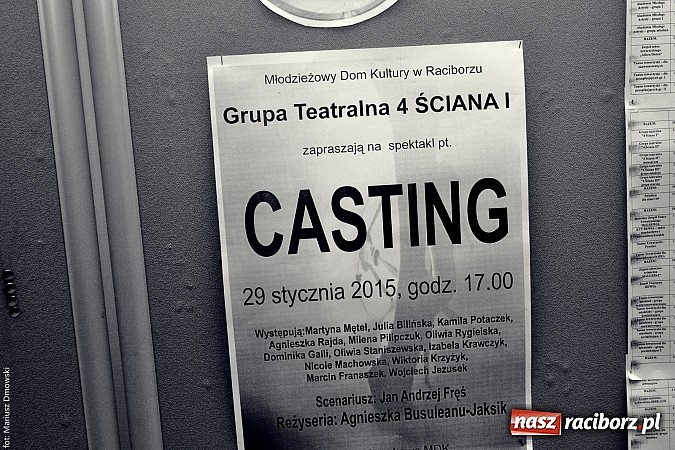 Zdjęcie w galerii na portalu naszraciborz.pl: Grupa Teatralna 4 ŚCIANA I zaprezentowała Casting wiadomości z regionu