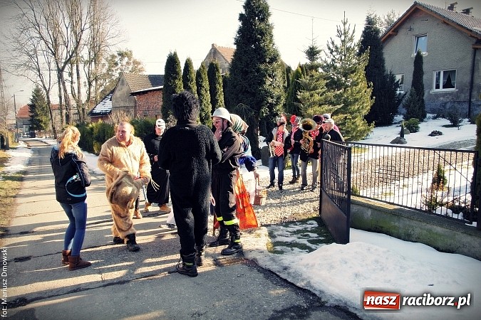 Zdjęcie w galerii na portalu naszraciborz.pl: W parafii Sławików żegnali dziś karnawał. Po wsiach chodził niedźwiedź wiadomości z regionu