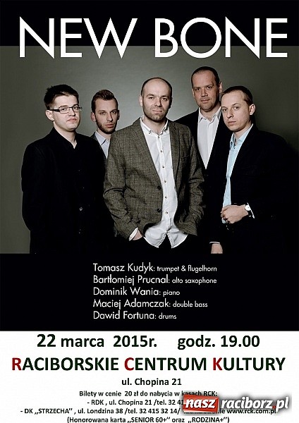 Zdjęcie w galerii na portalu naszraciborz.pl: Fenomenalny New Bone wystąpi w RCK wiadomości z regionu