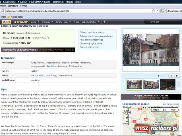 Zdjęcie w galerii na portalu naszraciborz.pl: Winiarnia wystawiona na sprzedaż wiadomości z regionu