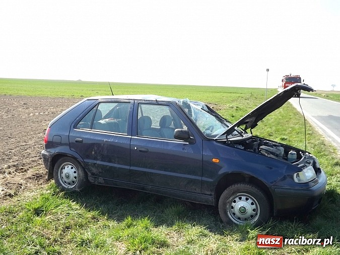 Zdjęcie w galerii na portalu naszraciborz.pl: 37-latka z tej skody miała 1,5 promila. Wiozła dwójkę dzieci. Samochód wypadł z jezdni na łuku drogi Krzanowice-Pietraszyn! wiadomości z regionu