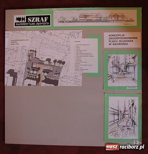 Zdjęcie w galerii na portalu naszraciborz.pl: Plac Długosza przyszłości - wizja Raciborskiego Klubu Architekta SZRAF sprzed dekady wiadomości z regionu
