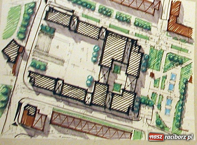 Zdjęcie w galerii na portalu naszraciborz.pl: Plac Długosza przyszłości - wizja Raciborskiego Klubu Architekta SZRAF sprzed dekady wiadomości z regionu