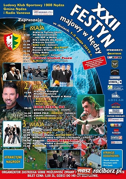 Zdjęcie w galerii na portalu naszraciborz.pl: Długi weekend spędź na wielkiej majówce w Nędzy! wiadomości z regionu