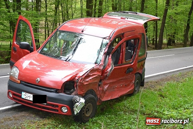 Zdjęcie w galerii na portalu naszraciborz.pl: Czołowe zderzenie busa z BMW! DW919 na odcinku Jankowice-Rudy zablokowana!  wiadomości z regionu