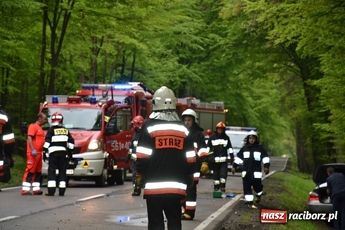 Zdjęcie w galerii na portalu naszraciborz.pl: Czołowe zderzenie busa z BMW! DW919 na odcinku Jankowice-Rudy zablokowana!  wiadomości z regionu