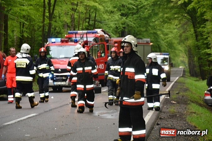 Zdjęcie w galerii na portalu naszraciborz.pl: Czołowe zderzenie busa z BMW! DW919 na odcinku Jankowice-Rudy zablokowana!  wiadomości z regionu