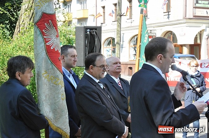 Zdjęcie w galerii na portalu naszraciborz.pl: Wspomnieli walkę Arki Bożka o polski Racibórz wiadomości z regionu