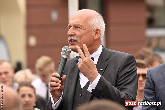 Zdjęcie w galerii na portalu naszraciborz.pl: Każdy jest kowalem swojego losu, czyli Janusz Korwin-Mikke w Raciborzu wiadomości z regionu