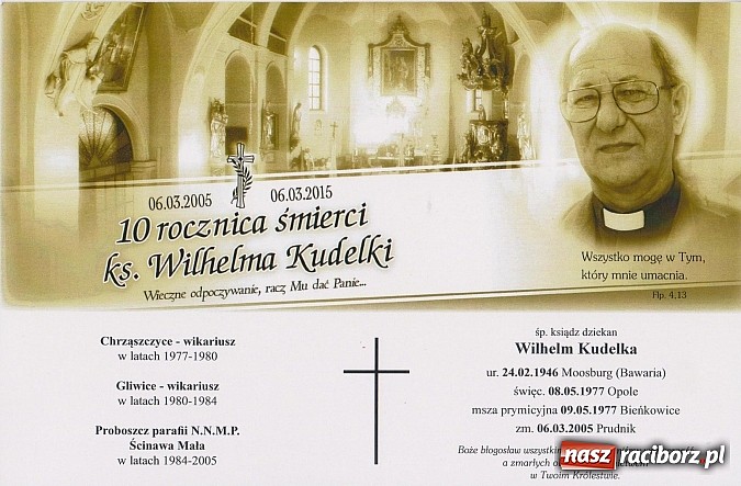 Zdjęcie w galerii na portalu naszraciborz.pl: O księdzu z Bieńkowic wiadomości z regionu