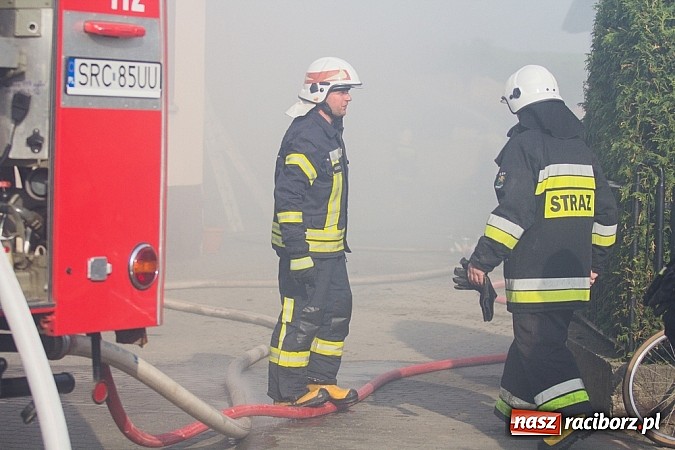 Zdjęcie w galerii na portalu naszraciborz.pl: Pożar stodoły w Borucinie. Podczas akcji strażacy musieli ewakuować zwierzęta wiadomości z regionu