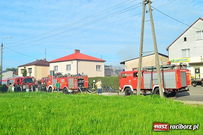 Zdjęcie w galerii na portalu naszraciborz.pl: Pożar stodoły w Borucinie. Podczas akcji strażacy musieli ewakuować zwierzęta wiadomości z regionu