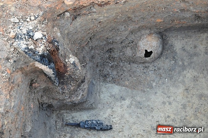 Zdjęcie w galerii na portalu naszraciborz.pl: Prace archeologiczne przy kościele św. Jakuba przynoszą kolejne odkrycia pochówków  wiadomości z regionu