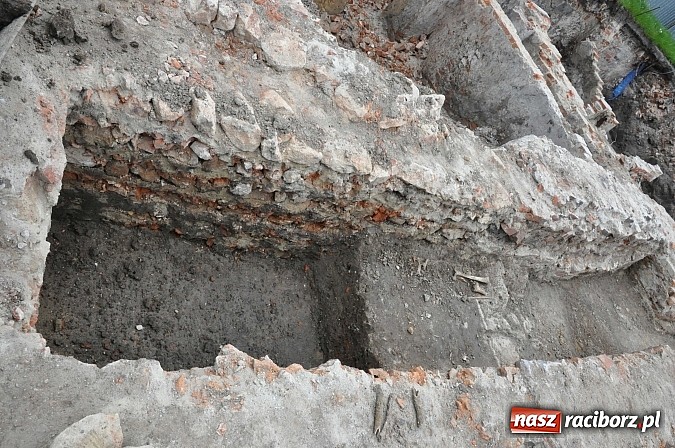 Zdjęcie w galerii na portalu naszraciborz.pl: Prace archeologiczne przy kościele św. Jakuba przynoszą kolejne odkrycia pochówków  wiadomości z regionu