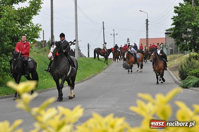 Zdjęcie w galerii na portalu naszraciborz.pl: W Brzeziu jak tradycja każe mimo deszczu poszli w procesji ze św. Urbanem wiadomości z regionu