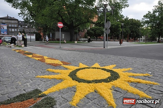 Zdjęcie w galerii na portalu naszraciborz.pl: Skoro świt ruszyli do pracy. Zobacz jak powstają raciborskie kwietne dywany na Boże Ciało wiadomości z regionu