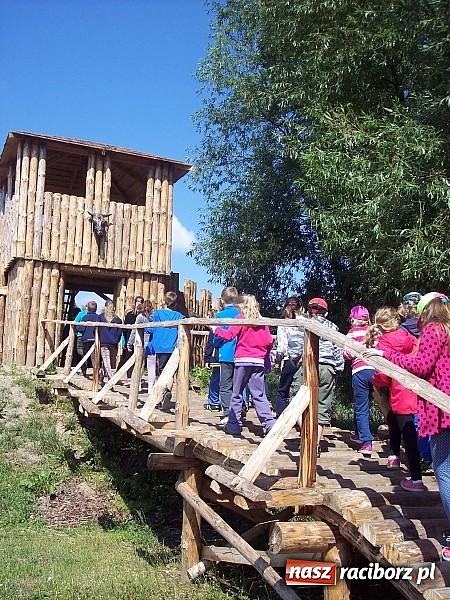 Zdjęcie w galerii na portalu naszraciborz.pl: Uczniowie z Ostroga pobierają lekcje w grodzie w Byczynie. Pożegnanie szkolnej ławki z zabawą  wiadomości z regionu