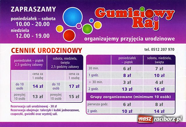 Zdjęcie w galerii na portalu naszraciborz.pl: Gumisiowy Raj wiadomości z regionu
