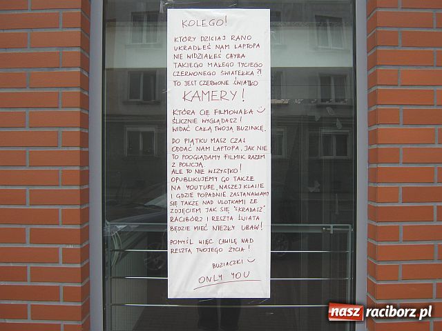 Zdjęcie w galerii na portalu naszraciborz.pl: Uwaga, giną laptopy... wiadomości z regionu