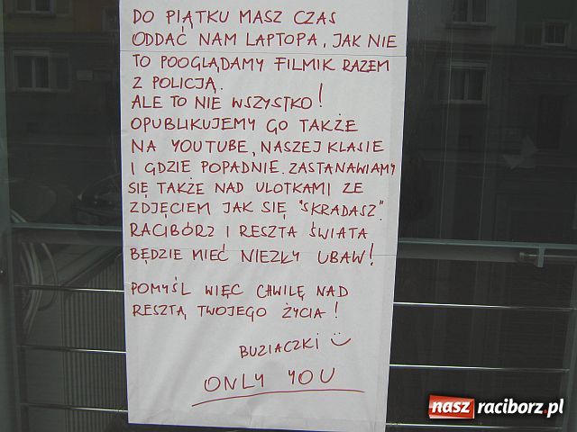 Zdjęcie w galerii na portalu naszraciborz.pl: Uwaga, giną laptopy... wiadomości z regionu