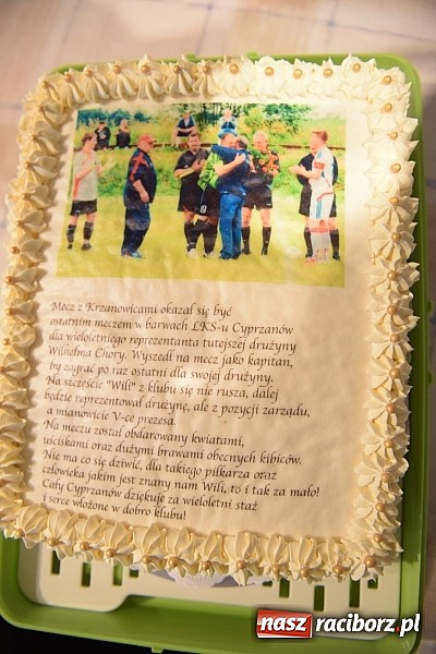 Zdjęcie w galerii na portalu naszraciborz.pl: Cyprzanów: Pożegnania z piłką nadszedł czas. Wilhelm Chory zakończył karierę wiadomości z regionu