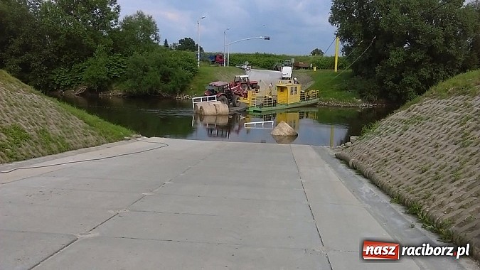 Zdjęcie w galerii na portalu naszraciborz.pl: Prom odpłynął, przyczepa zatonęła, bele spłynęły wiadomości z regionu