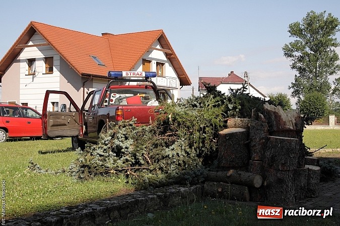 Zdjęcie w galerii na portalu naszraciborz.pl: Pracowity weekend strażaków po kolejnym załamaniu pogody wiadomości z regionu