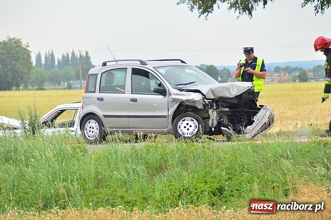 Zdjęcie w galerii na portalu naszraciborz.pl: Wypadek na drodze Racibórz- Lekartów wiadomości z regionu
