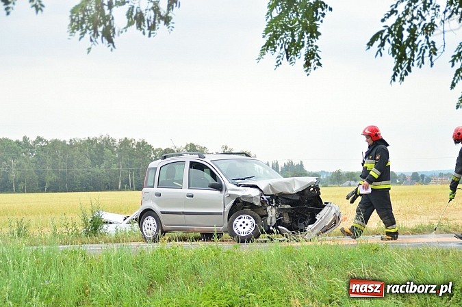 Zdjęcie w galerii na portalu naszraciborz.pl: Wypadek na drodze Racibórz- Lekartów wiadomości z regionu
