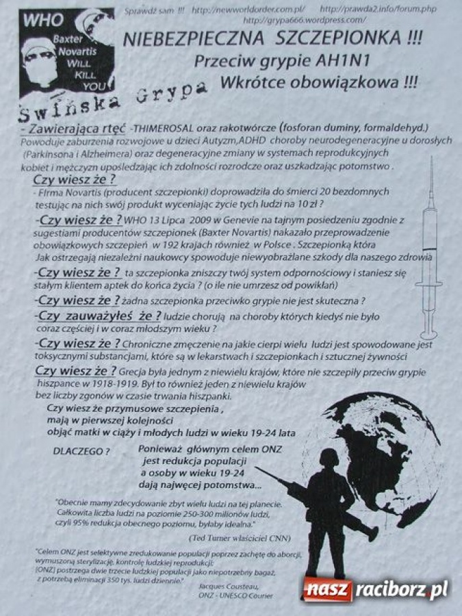 Zdjęcie w galerii na portalu naszraciborz.pl: Szczepionka przeciw A/H1N1 ZABIJA? wiadomości z regionu