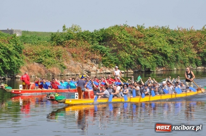 Zdjęcie w galerii na portalu naszraciborz.pl: Zobacz jak Czesi ożywiają Odrę. W Chałupkach-Boguminie zorganizowano czwarte już wyścigi smoczych łodzi wiadomości z regionu