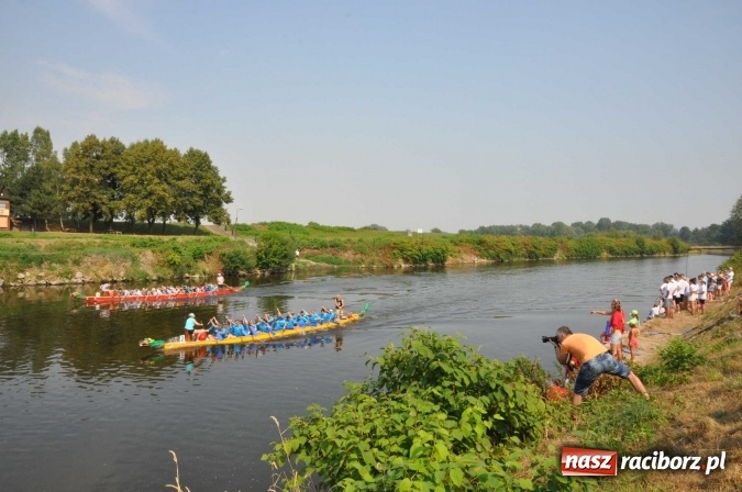 Zdjęcie w galerii na portalu naszraciborz.pl: Zobacz jak Czesi ożywiają Odrę. W Chałupkach-Boguminie zorganizowano czwarte już wyścigi smoczych łodzi wiadomości z regionu
