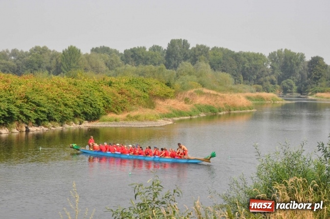Zdjęcie w galerii na portalu naszraciborz.pl: Zobacz jak Czesi ożywiają Odrę. W Chałupkach-Boguminie zorganizowano czwarte już wyścigi smoczych łodzi wiadomości z regionu