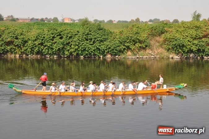 Zdjęcie w galerii na portalu naszraciborz.pl: Zobacz jak Czesi ożywiają Odrę. W Chałupkach-Boguminie zorganizowano czwarte już wyścigi smoczych łodzi wiadomości z regionu