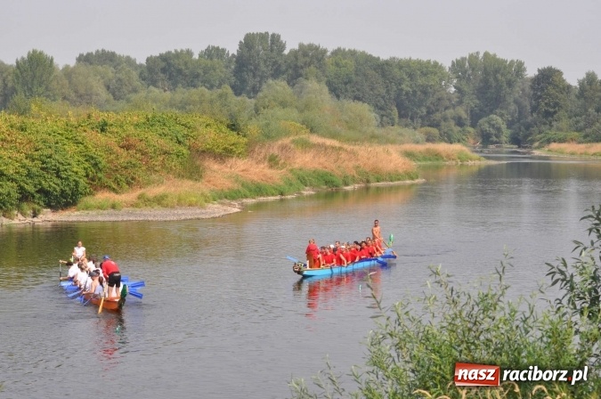 Zdjęcie w galerii na portalu naszraciborz.pl: Zobacz jak Czesi ożywiają Odrę. W Chałupkach-Boguminie zorganizowano czwarte już wyścigi smoczych łodzi wiadomości z regionu