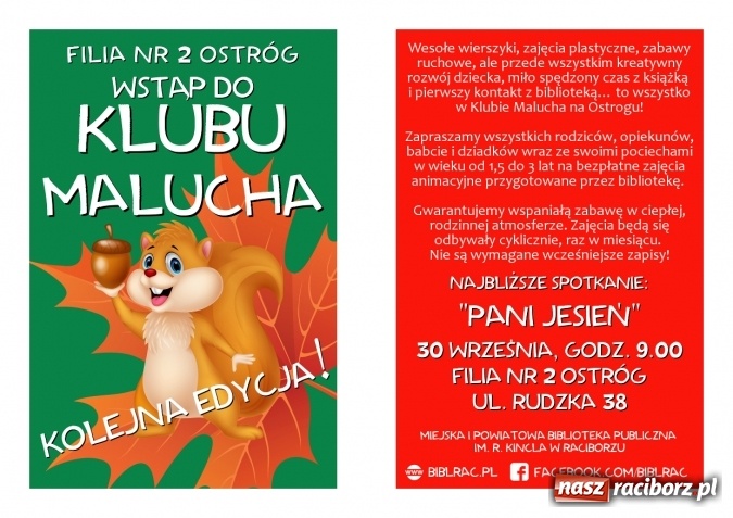 Zdjęcie w galerii na portalu naszraciborz.pl: Wstąp do Klubu Malucha na Ostrogu! wiadomości z regionu