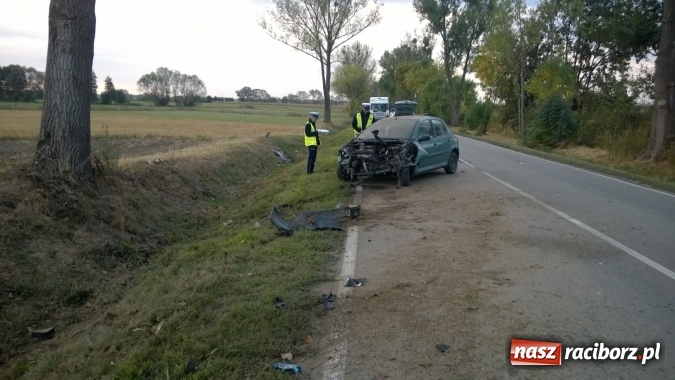 Zdjęcie w galerii na portalu naszraciborz.pl: Wypadek na drodze Racibórz-Lubomia! wiadomości z regionu