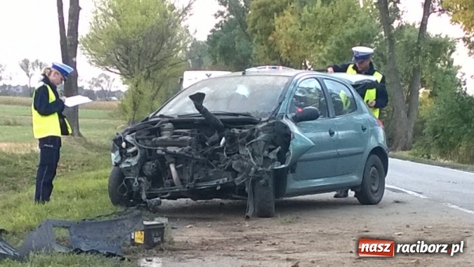 Zdjęcie w galerii na portalu naszraciborz.pl: Wypadek na drodze Racibórz-Lubomia! wiadomości z regionu