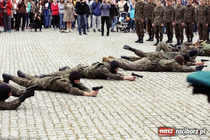 Zdjęcie w galerii na portalu naszraciborz.pl: Piknik militarny na zamku - uczniowie ZSOMS złożyli ślubowanie wiadomości z regionu