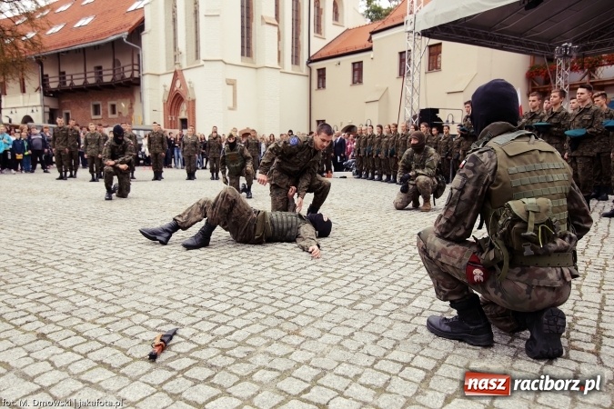 Zdjęcie w galerii na portalu naszraciborz.pl: Piknik militarny na zamku - uczniowie ZSOMS złożyli ślubowanie wiadomości z regionu