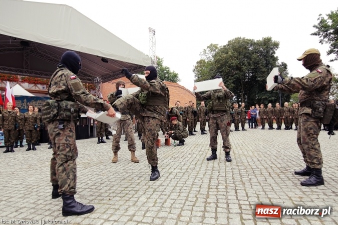 Zdjęcie w galerii na portalu naszraciborz.pl: Piknik militarny na zamku - uczniowie ZSOMS złożyli ślubowanie wiadomości z regionu